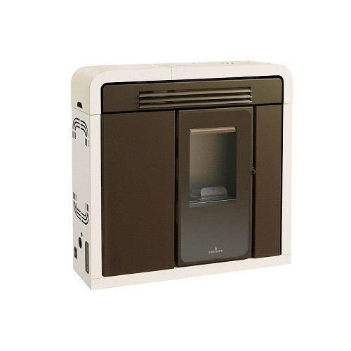 ESTUFA PELLET AGATHA EXTRA PASILLO MARRON/BL 10KW