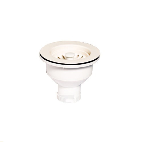 VALVULA FREGADERO C/TAPON CESTILLA BLANCO