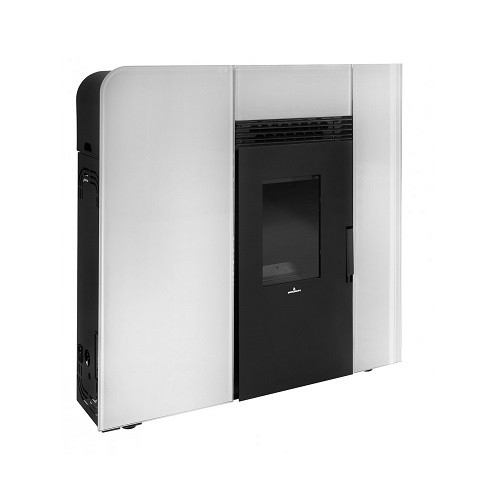 ESTUFA PELLET CLEO PASILLO CRISTAL BLANCO CANALIZ. 12KW