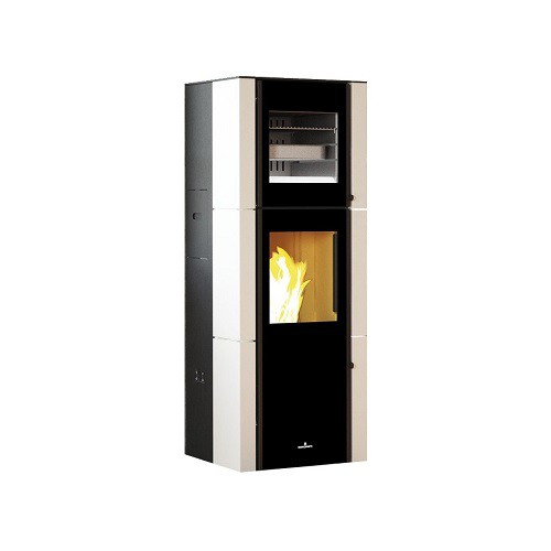 ESTUFA PELLET PAULA C/HORNO MARFIL 12KW