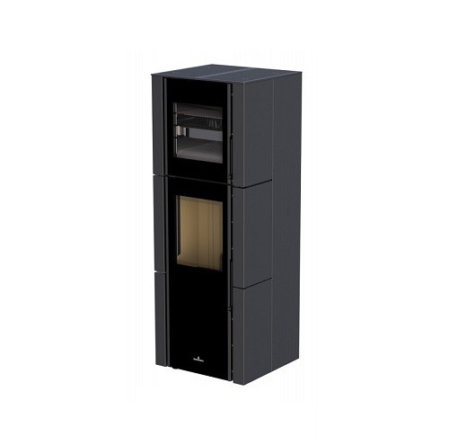 ESTUFA PELLET PAULA C/HORNO NEGRO 12KW