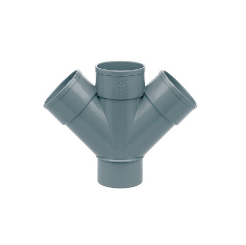 DERIVACION DOBLE PLANO PVC 110X45