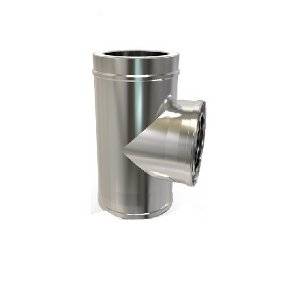 TE A/INOX D/PARED 080X90º KW