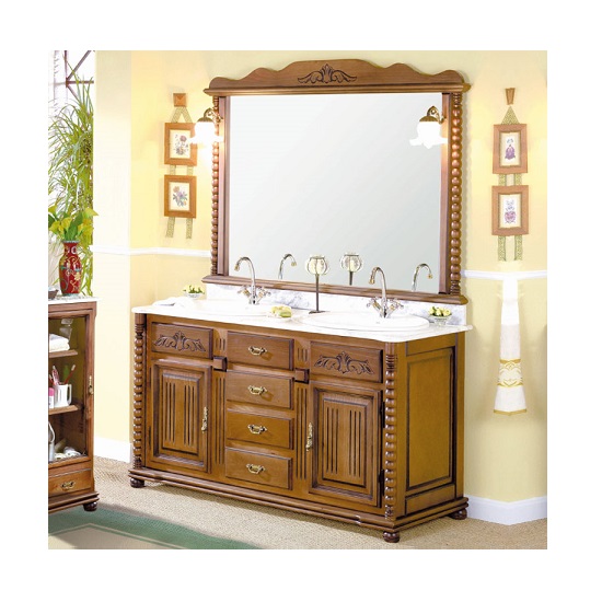 CONJUNTO BAÑO PRIMU 40 BLANCO BRILLO C/ENCIM.+ESPEJO