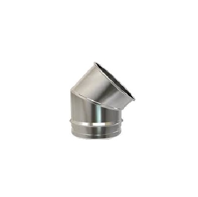 CODO ESTUFA A/INOX  150X45 BI