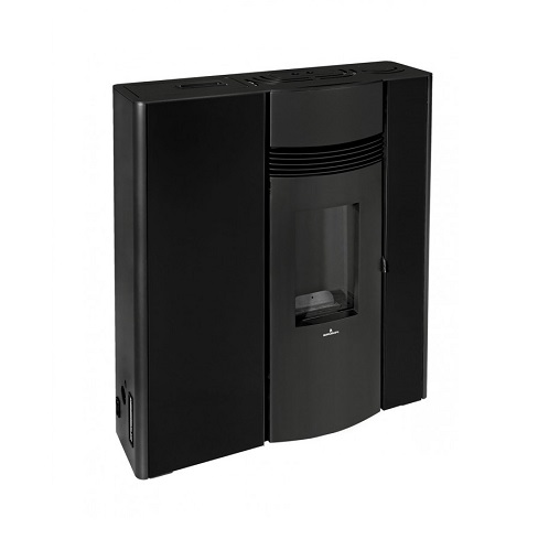 ESTUFA PELLET OLIVIA EXTRA PASILLO NEGRO CANALIZ. 12KW