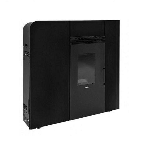 ESTUFA PELLET CLEO PASILLO CRISTAL NEGRO CANALIZ. 12KW